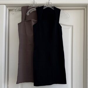 Two sleeveless body con dresses